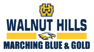 Walnut Hills Marching Blue & Gold merchandise logo